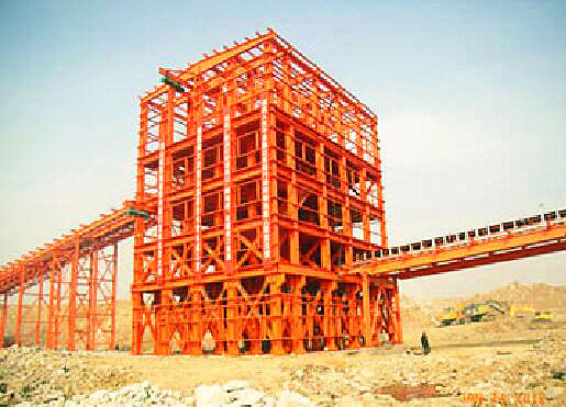 벨트 콘베이어 채광 기계를 위해 지원하는 용접된 산업 강철 건물