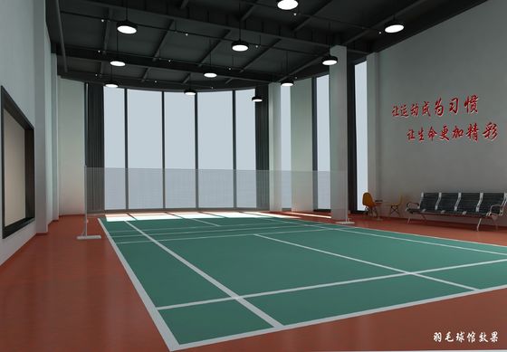 미리 제작된 강철 구조 배드민턴 경기장 Q235B Q355B 재료
