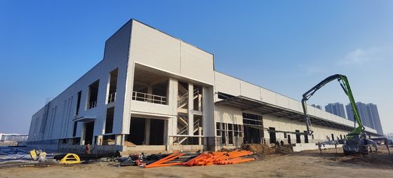 대형 경간 조립식 강철 구조 창고 Q235B Q355B