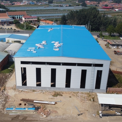 H 섹션 프레임과 함께 Prefab 철강 구조 창고 50 년 수명