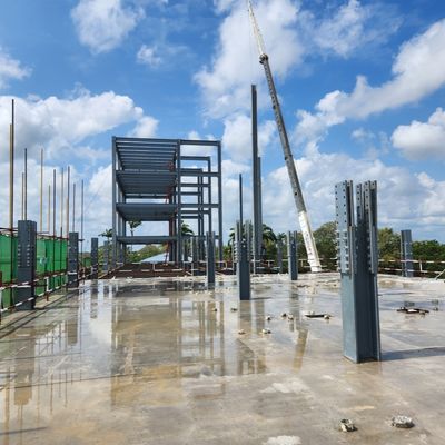 현대적인 디자인의 조립식 강철 구조 호텔 건물, 다층 강철 건물 공급