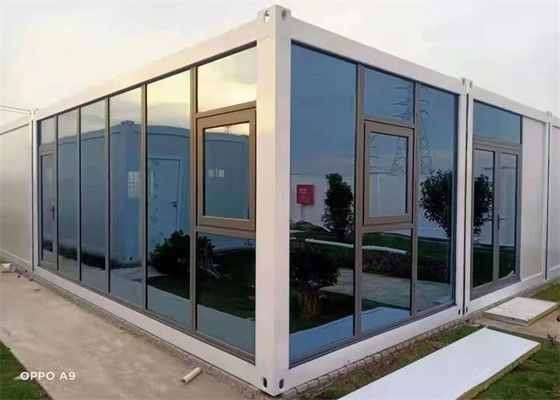 유리 솜 패널 벽을 가진  galvanized Prefab 컨테이너 하우스