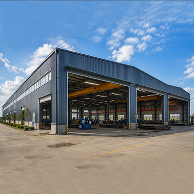 중량 크레인 시스템이 있는 조립식 경량 강철 구조 제작 강철 공장